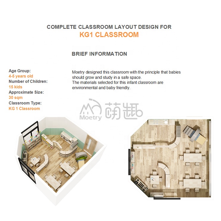 Salle de classe pré-k de 30sqm