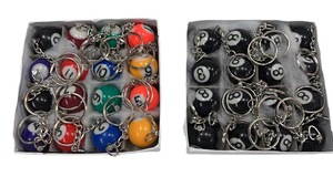 Luck Black No 8 Ball Keychain <strong>Promotional</strong> Gifts 16 PCS Box Set 30mm Size Pool Billiards Keychain Ball <strong>Key</strong> Chains Car Bag <strong>Pendant</strong> - Product Image 6