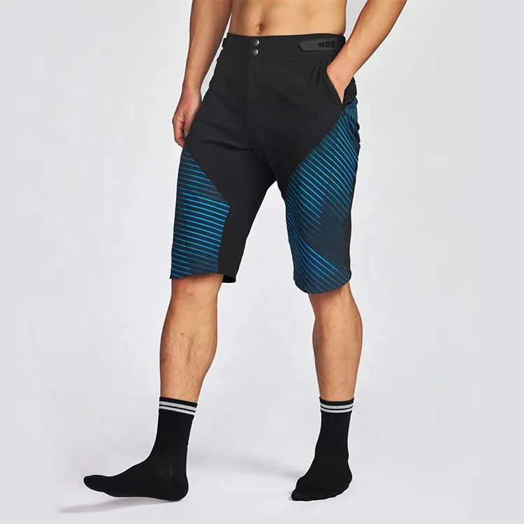 High quality adjustable custom made mtb downhill shorts men's mountain bike shorts with reflective logo