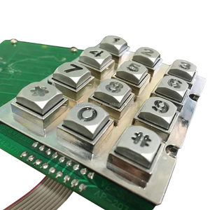 Teclado de acero inoxidable de matriz iluminada de 12 teclas Sistema de control de acceso 3x4 impermeable Teclados de metal Teclados 3x4 - Product Image 2