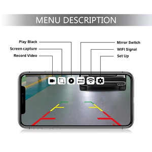 12V inalámbrico Wifi Android y cámara de visión trasera ayuda de marcha atrás cámara de marcha atrás del coche