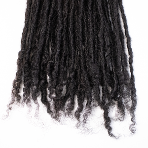 [HOHODREADS] kilitli Dreadlocks 0.2cm mikro Dreadlocks uzatma erkekler ve kadınlar için % 100% insan saçı Permant el yapımı Locs - Product Image 4