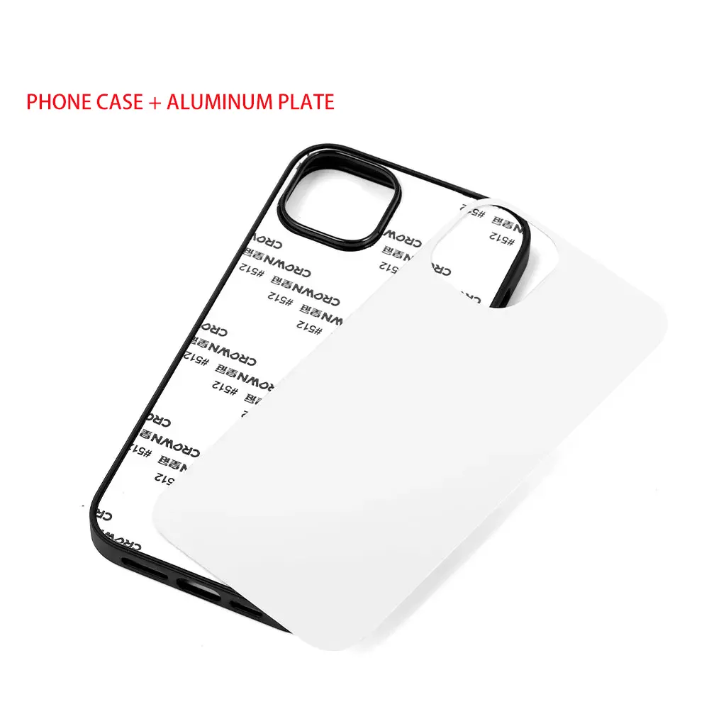 Mobile Covers 2D TPU PC Customized Print Sublimation With Aluminum Plate Phone Cases For Iphone 12 13 14 15 Pro Max Plus