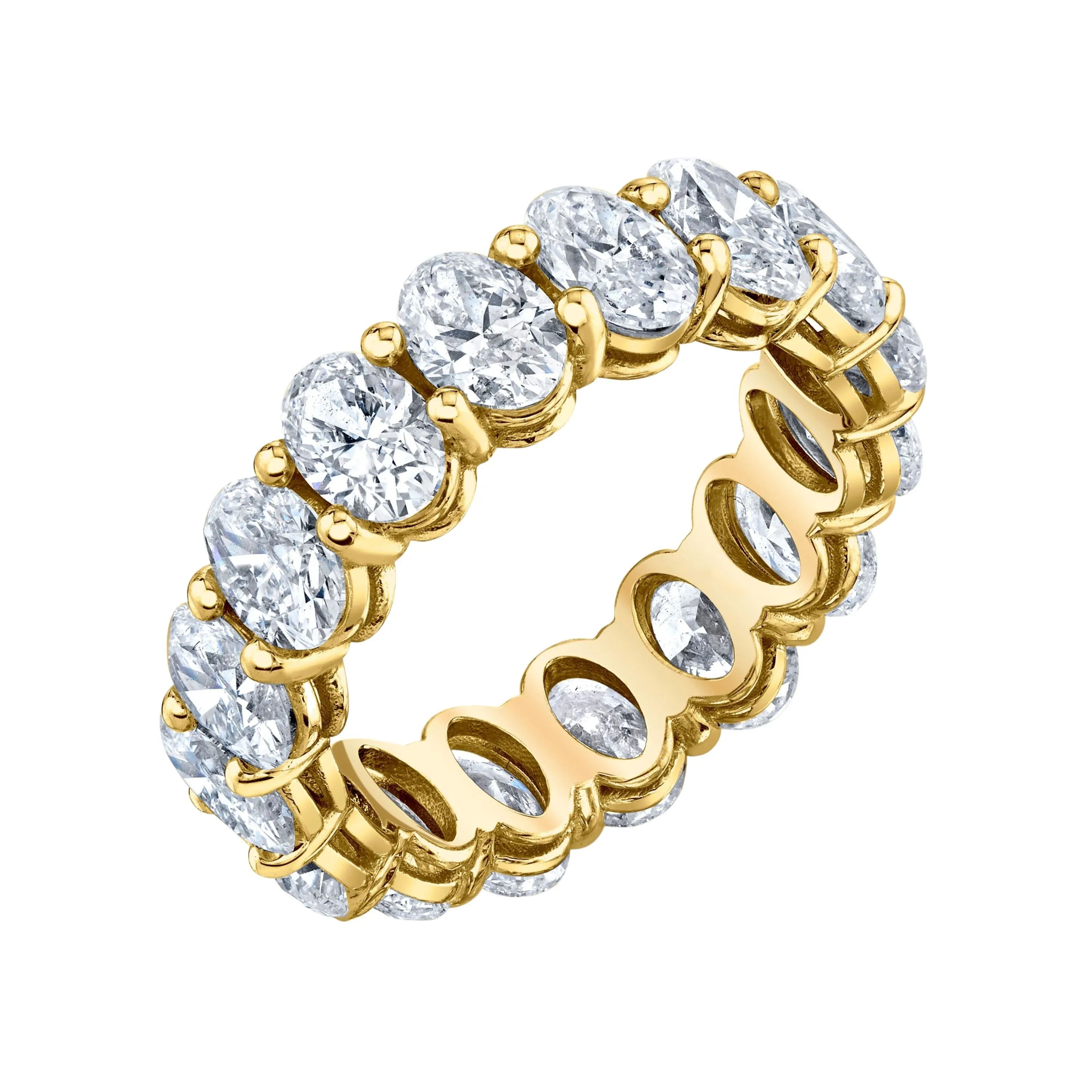 Gemnel แหวนทอง18K สุดคลาสสิค925,แหวนสีรุ้งเพชรนิรันดร์สีชมพูเวอร์เมียล