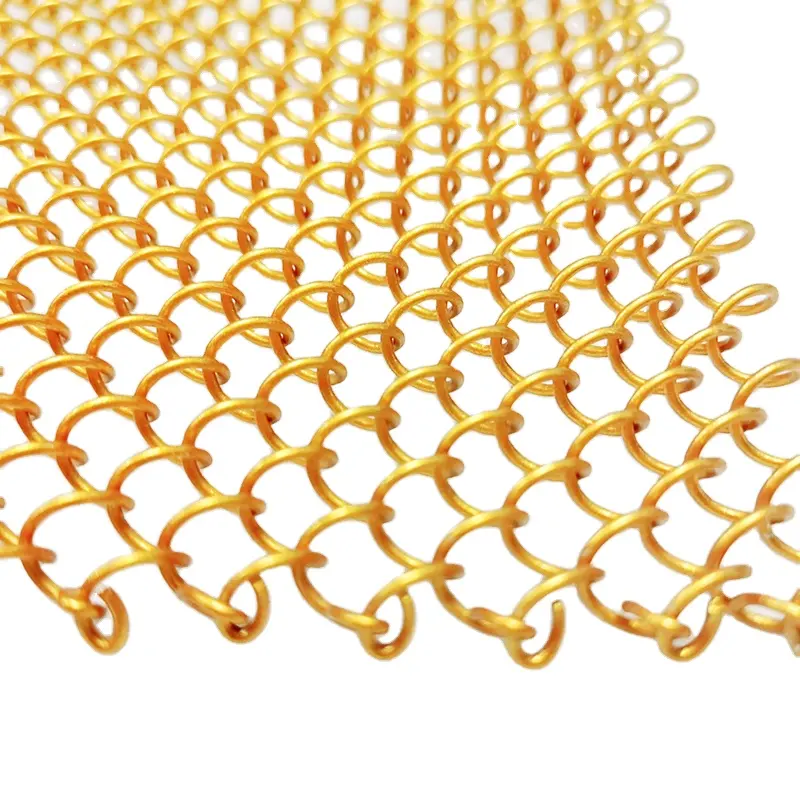 공장 공급 집 장식 스팽글 부드러운 금속 메쉬 커튼 다채로운 체인 메일 산업 체인 커튼 체인 플라이 스크린