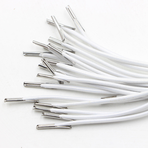 2mm 3mm Black <strong>Elastic</strong> <strong>Cord</strong> <strong>With</strong> Two <strong>Ends</strong> Metal <strong>Barbs</strong> for Note Book, Bracelets Round <strong>Elastic</strong> <strong>Cord</strong> <strong>With</strong> Aglets Ending - Product Image 3