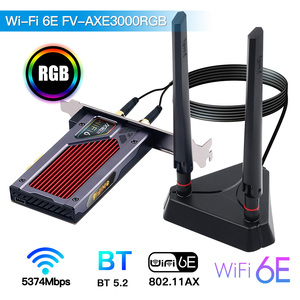 WiFi 6E AX210 FV-AXE3000 Tri banda 2.4G/5G/6GHz per BT 5.2 adattatore per scheda di rete PCIE Wireless 802/ax/AC windows 10 per PC - Product Image 2