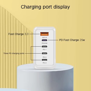 便携式PD QC3.0快速充电手机壁式充电器适配器120W <span class=keywords><strong>5</strong></span>端口快速充电头