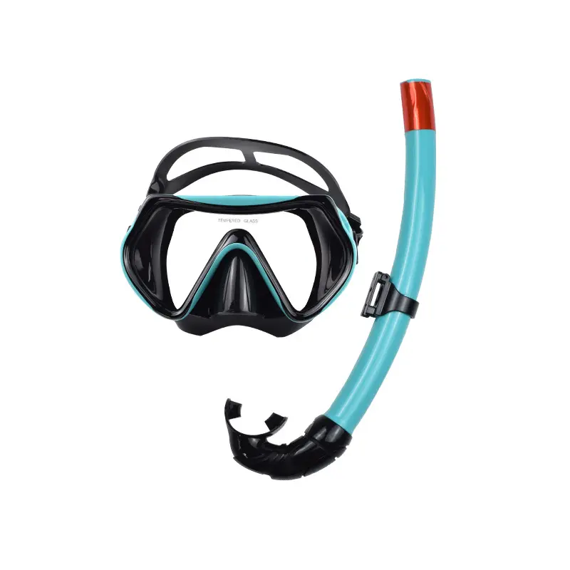 Masker Snorkeling menyelam kaca murah, Kit selam tabung Snorkeling Scuba dapat disesuaikan