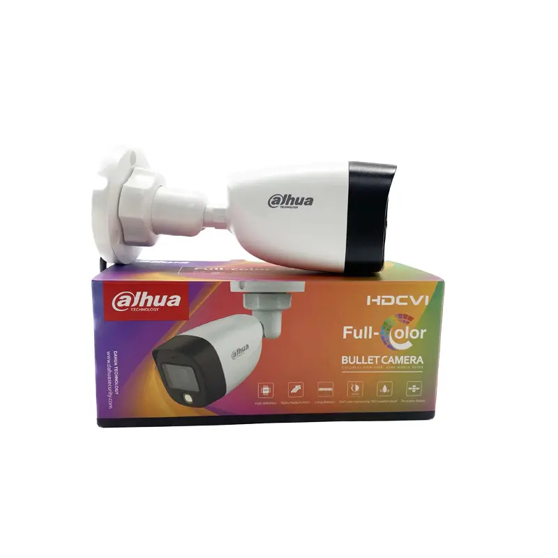 Dahua 2MP Starlight sabit odak IR 20M Analog IP67 Bullet kamera HAC-HFW1209CP-LED Dahua HDCVI tam renkli