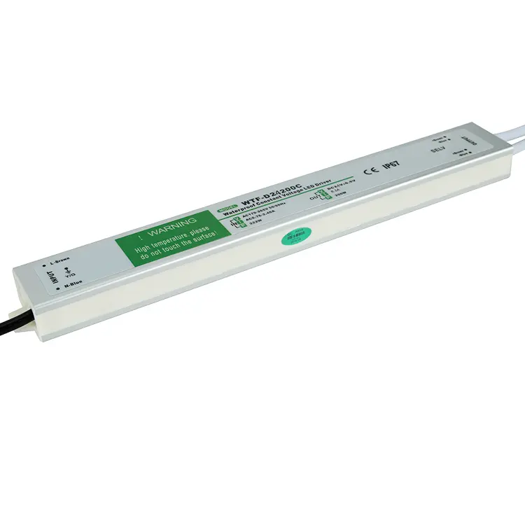 Ince tasarım IP67 su geçirmez DC 24V 200W SMPS DC 12V LED şeritleri için anahtarlama güç kaynağı açtı ayna ışık dolabı ışık
