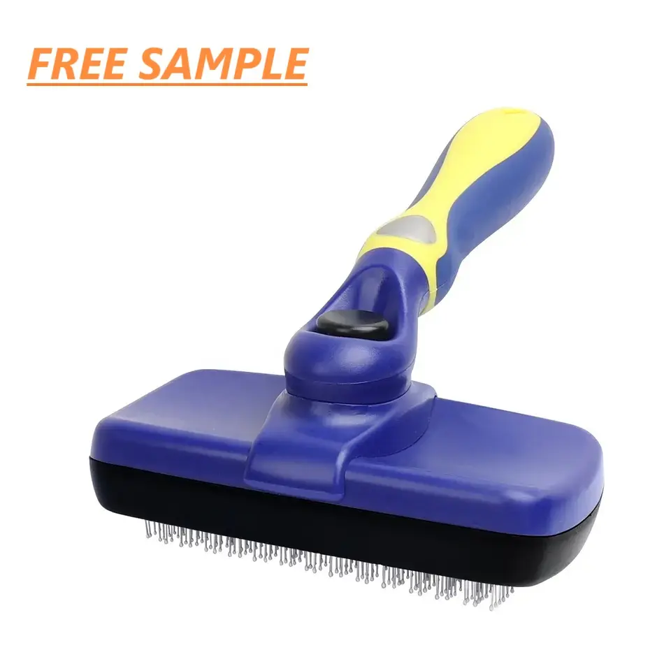 Fábrica Atacado Auto Limpeza Pet Cat Dog Escova Removedor De Cabelo Dog Pet Grooming Slicker Hair Removal Brush