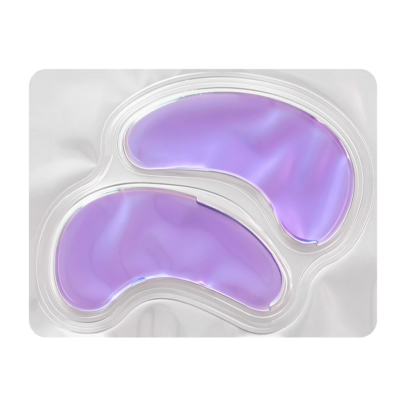 Masque pour les yeux violet transparent pressé à la machine