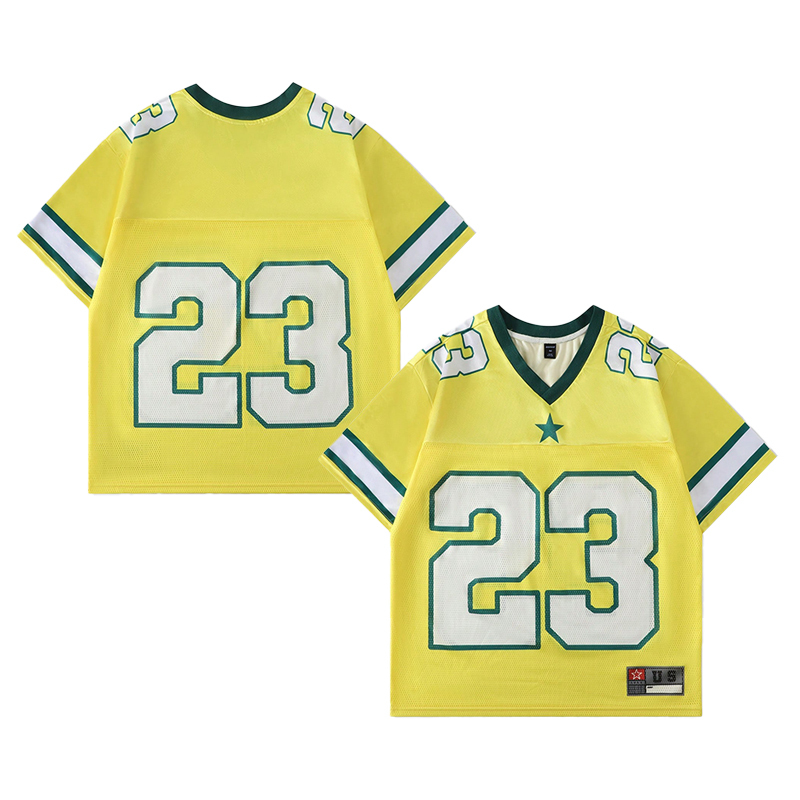 Yellow with white letters