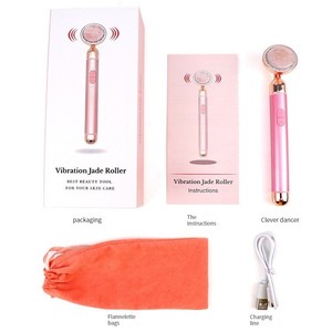 Şarjlı yüz kaldırma cihazı Led ışık terapisi güzellik kuvars yüz masajı elektrikli titreşimli yeşim silindir hediye kutusu ile - Product Image 5