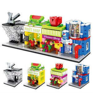 Bloques de construcción de bloques de construcción para niños, juego de bloques de construcción para cultivar la habilidad de manos sobre el modelo de bloques de construcción de cristal, planificación de ciudad - Product Image 1