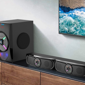 Sistema de cine en casa, altavoces de Karaoke con sonido estéreo Hifi, iluminación RGB de 3,1 canales, Bluetooth, Woofer