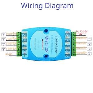 8 Channel <strong>Analog</strong> Output 0-10V 0-5V AO <strong>Module</strong> <strong>RS485</strong> Modbus RTU to Voltage PLC Remote IO Expansion Board - Product Image 3