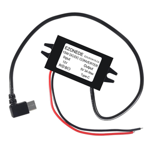 DC 12V a 5V USB Tipo-C Convertidor reductor de ángulo recto Salida 3A 15W Módulo Buck Adaptador de corriente Compatible Pi 4 Teléfonos móviles - Product Image 1