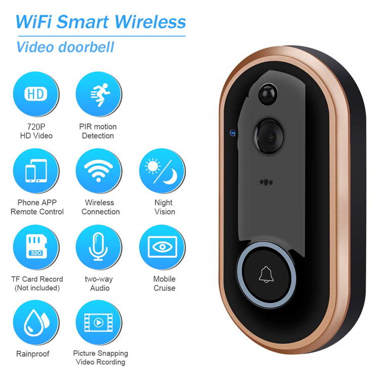 Amazon products best selling 1080P Wireless Smart Home Door Bell motion detection PIR video wifi wireless Tuya smart doorbell
