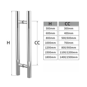 Manufacturer Customized 304 316 Stainless Steel Glass <strong>Door</strong> <strong>Handle</strong> Back To Back Shower Room Metal Round Tube Pull <strong>Door</strong> <strong>Handle</strong> - Product Image 6