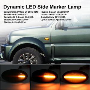 สำหรับ Suzuki Swift jimmy Vitara SX4 Alto LED ไดนามิกด้านข้างสัญญาณไฟเลี้ยวตัวกะพริบไฟสีเหลืองอำพัน - Product Image 2