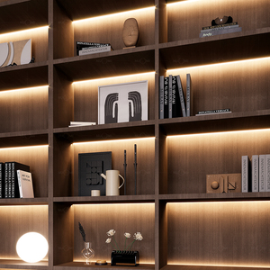 Nuomi แถบไฟ LED ติดหลังแบบอะลูมิเนียมโปรไฟล์ฟรีสำหรับไฟตู้เสื้อผ้าแบบชั้น - Product Image 2