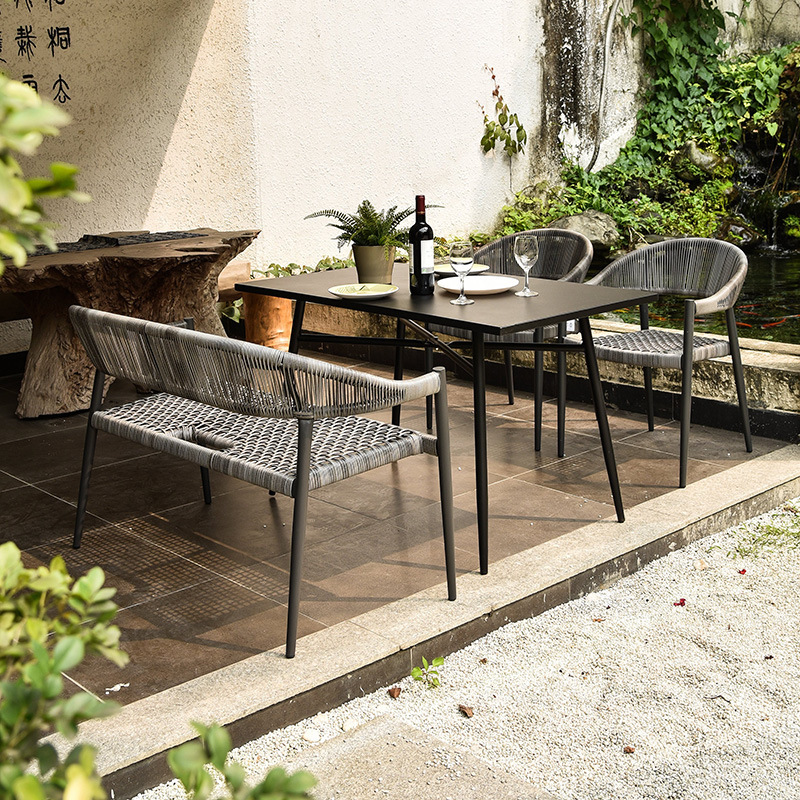 Carbon steel 12070 cm table-2 chairs-1 bench
