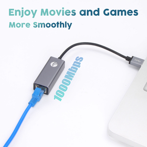 VCOM USB3.0 tipo A A Gigabit adattatore Ethernet 1000Mbps RJ45 cablato scheda di rete esterna per Computer Desktop - Product Image 4