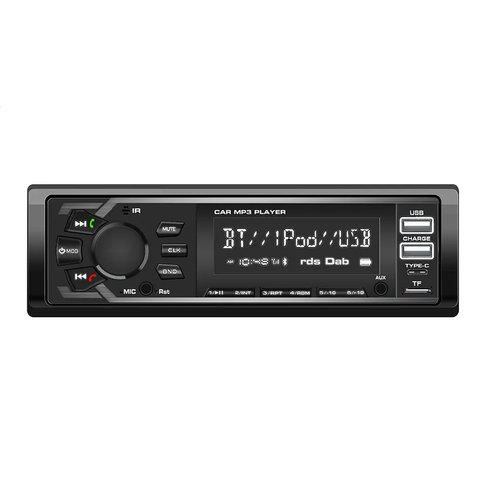 2 AUX trong 1 DIN xe MP3 máy nghe nhạc tự động đài phát thanh skd ckd BT FM xe Stereo âm thanh duy nhất DIN xe MP3 Máy nghe nhạc