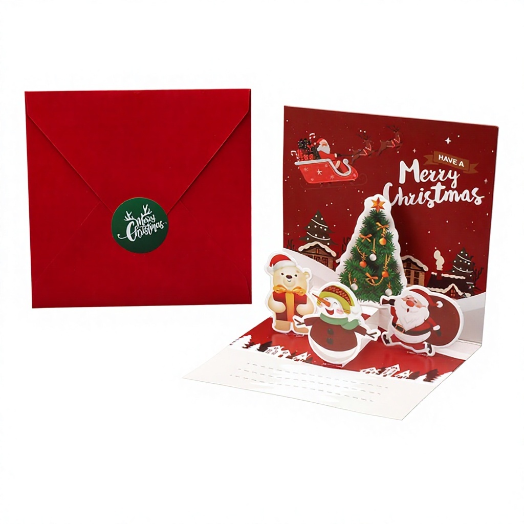 03 1 carte de voeux + 1 enveloppe + 1 autocollant