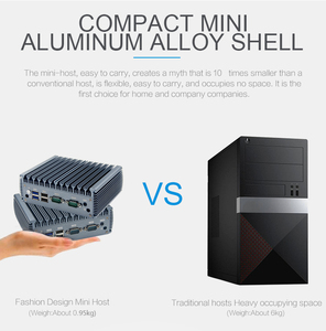 Dall Industrial Win10 Mini Desktop PC Fanless Low Power 2 Ethernet <strong>Linux</strong> Ubuntu Barebone Hardware <strong>Software</strong> Embedded <strong>Computer</strong> - Product Image 5