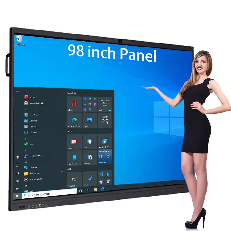 55 65 75 85 86 98 110 inch Bút ngón tay cảm ứng tương tác màn hình phẳng 4K LCD kỹ thuật số tương tác bảng thông minh cho các trường học giảng dạy