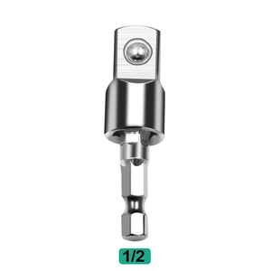 1/4&quot; 3/8&quot; 1/2&quot; Electric Drill <strong>Socket</strong> <strong>Adapter</strong> Impact Driver Hex Shank to Square <strong>Socket</strong> Drill Bits <strong>Rotatable</strong> Extension Converter - Product Image 2