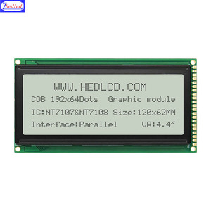 4.4 di vendita del produttore "120*62MM 19264 192x64 <span class=keywords><strong>Display</strong></span> grafico <span class=keywords><strong>LCD</strong></span> modulo pannello con NT7107 porta parallela per il controllo industriale