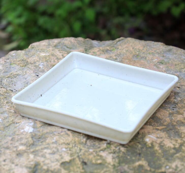 Plateaux à pots en marbre blanc