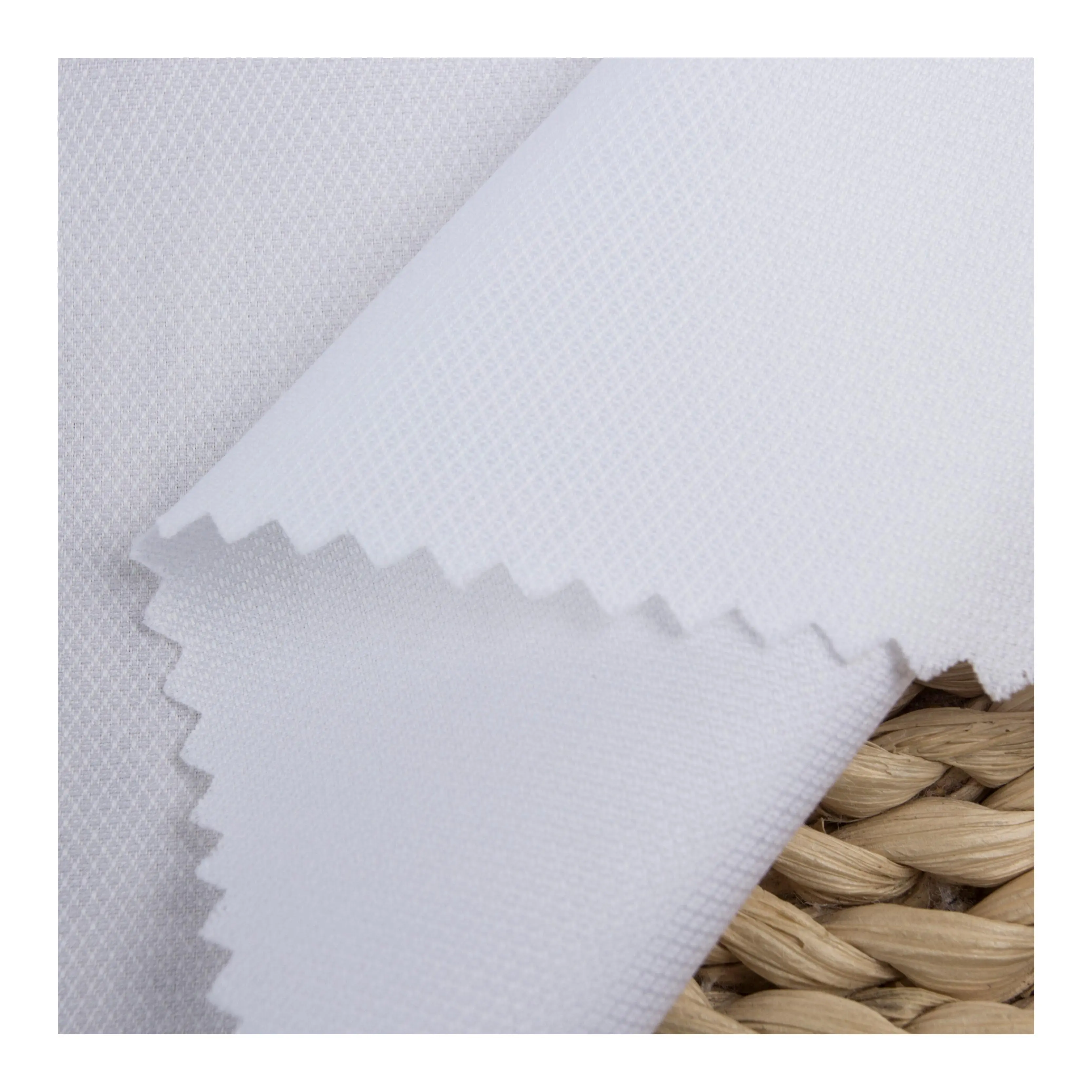 35 스톡 섬유 액체 암모니아 원사 염색 자카드 100% 흰색 면직물 남성 셔츠 의류