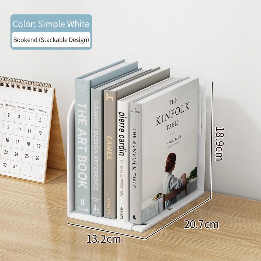 Simple white - single grid bookshelf