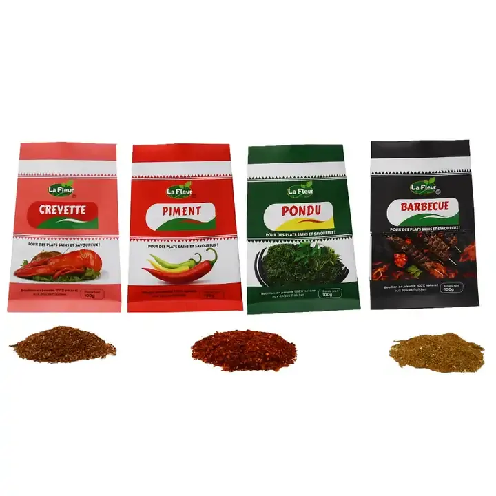 Digital Printing OEM Food Spice Seasonings Dried Food Powder Heat Seal Packaging Pouch Bag