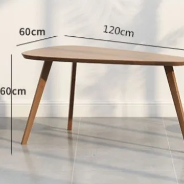 Mesa de centro triangular grande (120*60*60cm)