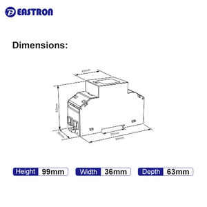Eastron SDM230-<strong>Modbus</strong> Single Phase 2 <strong>Pulse</strong> Output RS485 <strong>Modbus</strong> Communication Energy Meter - Product Image 5
