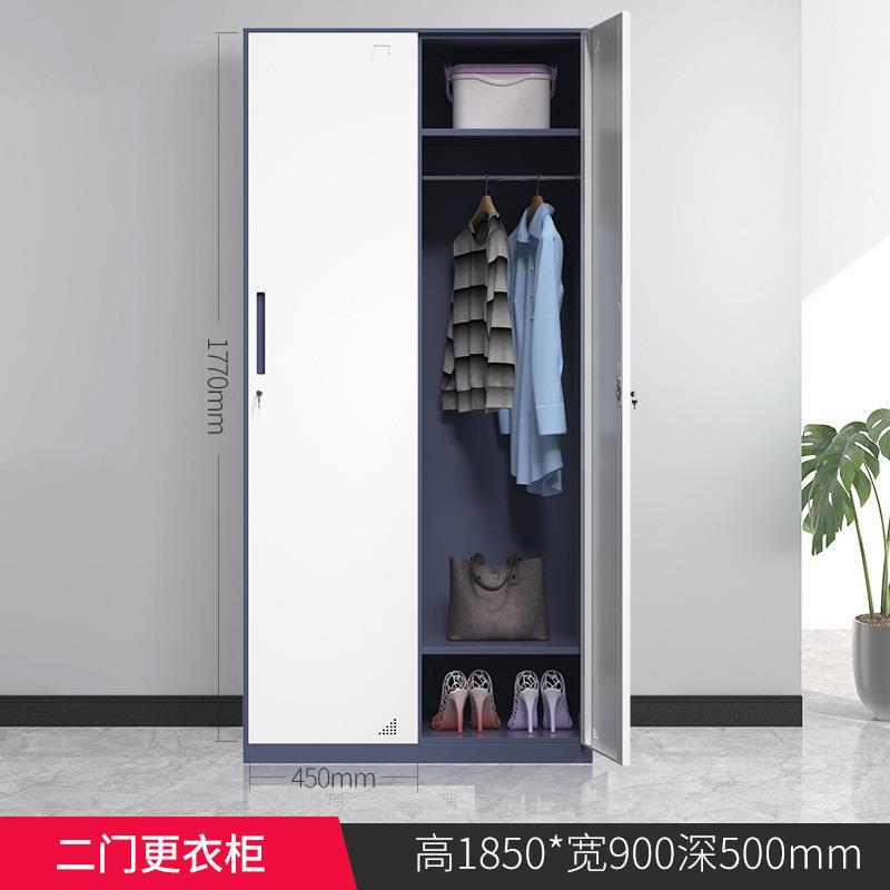 Gray and white - two-door wardrobe