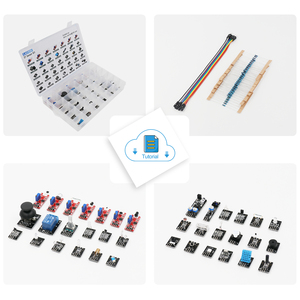 Mcu Education User For Arduino starter fai da te Raspberry Pi Mega2560 per Uno R3 37 In 1 Set di schede per modulo sensore Kit