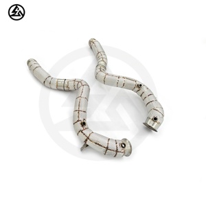 Nhanh chóng vận chuyển csz Racing downpipe cho Mercedes-Benz C63 c63s W205 AMG M177 4.0t downpipes với lá chắn nhiệt hệ thống ống xả - Product Image 2