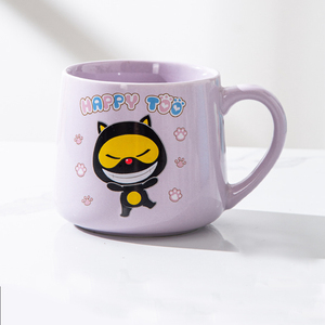 Ceramic Mark Cartoon Cute <strong>Crooked</strong> Rabbit Large Capacity Coffee <strong>Cup</strong> Logo Customization - Product Image 5