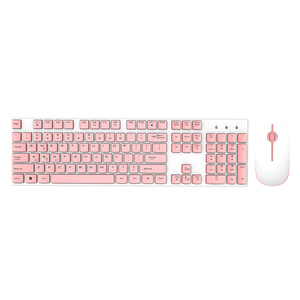 Combo de teclado y ratón inalámbrico multicolor 2,4G personalizado de fábrica, juego de teclado y ratón de 104 teclas, kit de teclado y ratón - Product Image 1