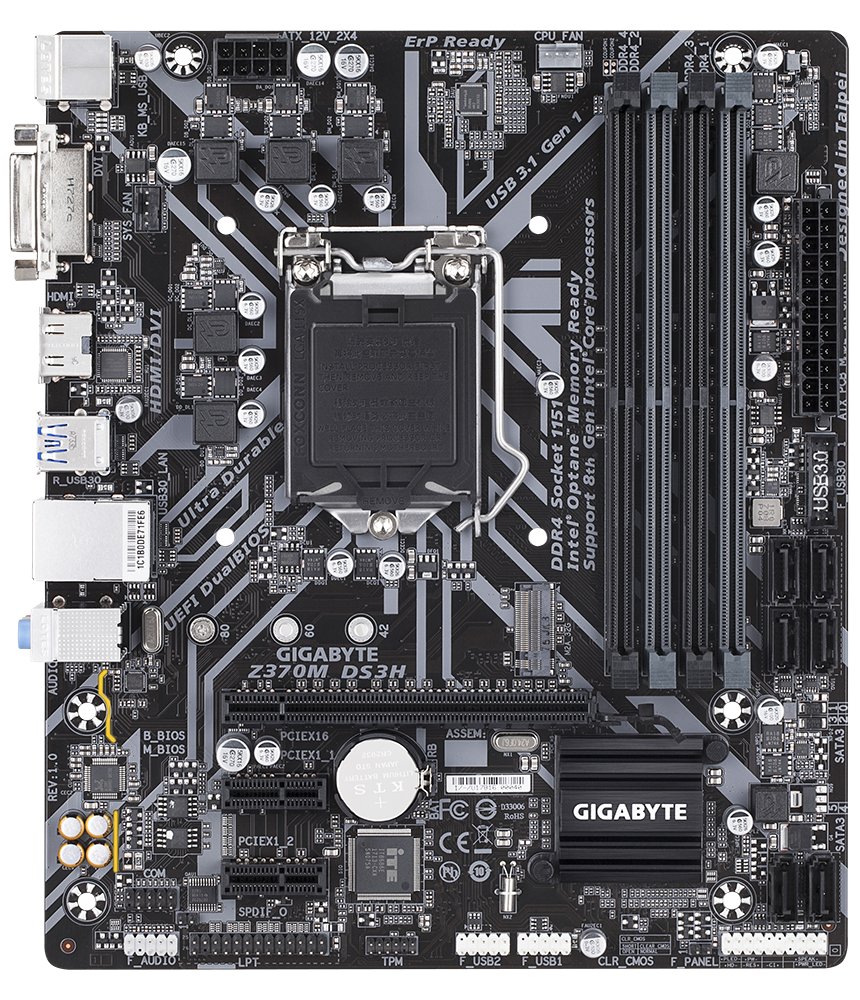 GIGABYTES Z370M DS3H