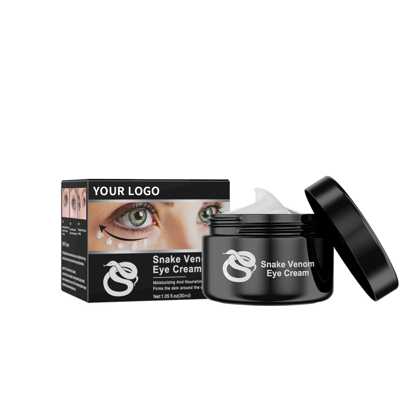 Großhandel entfernen Augenringe Lifting Balance Peptid Anti-Aging Anti-Falten-Straffung Augen tasche Straffende Schlangen gift Augen creme