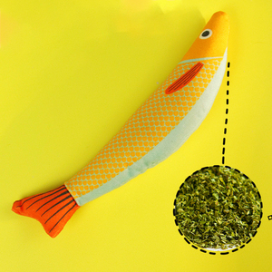 Gran oferta, juguetes de hierba gatera en forma de pez, muñeca de hierba gatera esponjosa realista, almohada interactiva para mascotas, juguete para masticar, morder, pez, gato, gatito - Product Image 2