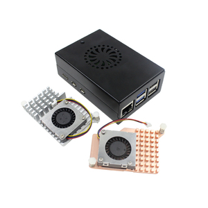 Carcasa protectora de aleación de aluminio para Raspberry Pi 5th Black Metal Case Ventilador de refrigeración Radiador Compatibilidad Kits de módulos electrónicos - Product Image 3